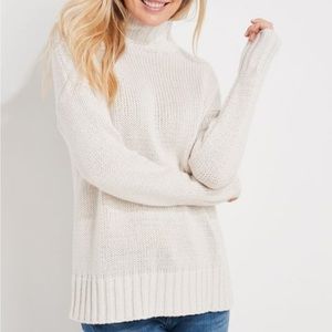 NWT Vineyard Vines Mock Neck Knit Sweater (Subtle Shine)